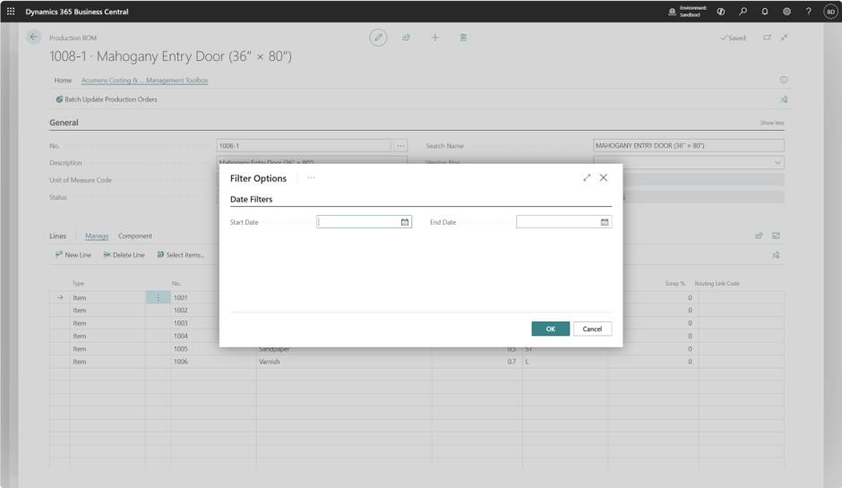 Acumens Costing & Inventory Management Toolbox