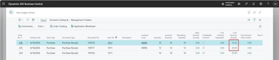 Acumens Costing & Inventory Management Toolbox