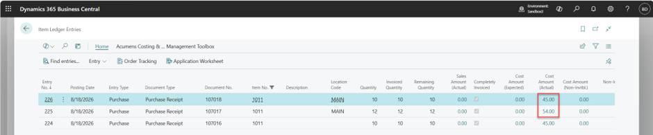 Acumens Costing & Inventory Management Toolbox