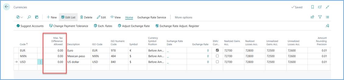 Purchase Override Tax Amount