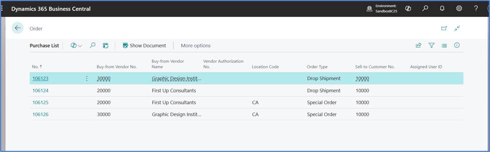 Create Special Purchase Orders from Sales Orders
