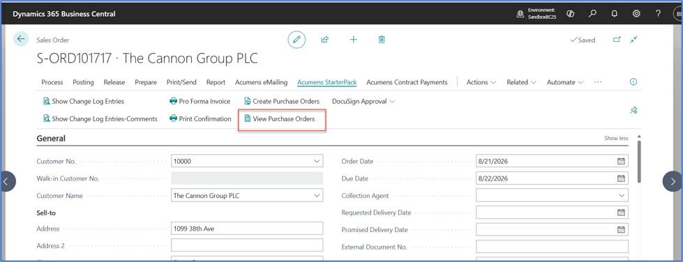 Create Special Purchase Orders from Sales Orders