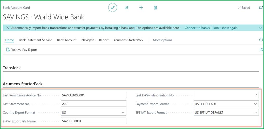 Acumens StarterPack – Setting Up & Processing Electronic Payments in Business Central