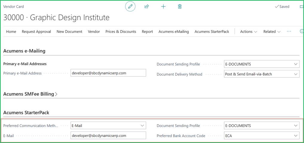 Acumens StarterPack – Setting Up & Processing Electronic Payments in Business Central