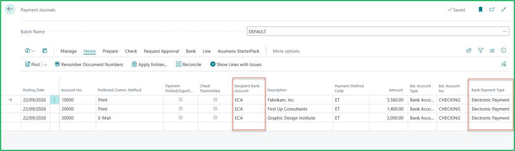 Acumens StarterPack – Setting Up & Processing Electronic Payments in Business Central