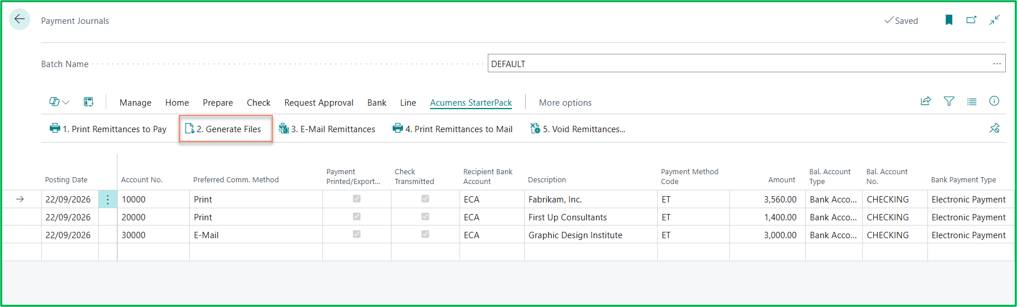 Acumens StarterPack – Setting Up & Processing Electronic Payments in Business Central