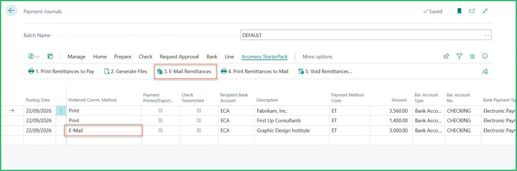 Acumens StarterPack – Setting Up & Processing Electronic Payments in Business Central