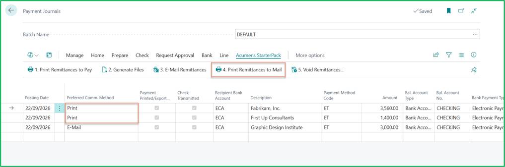 Acumens StarterPack – Setting Up & Processing Electronic Payments in Business Central