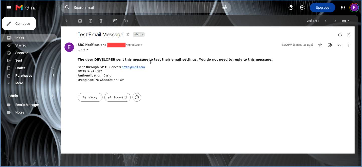 Configure Gmail SMTP in Business Central Using an App Password