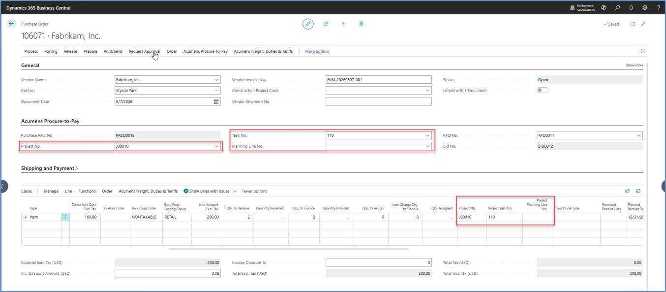 Purchase Requisitions in Microsoft Dynamics 365 Business Central