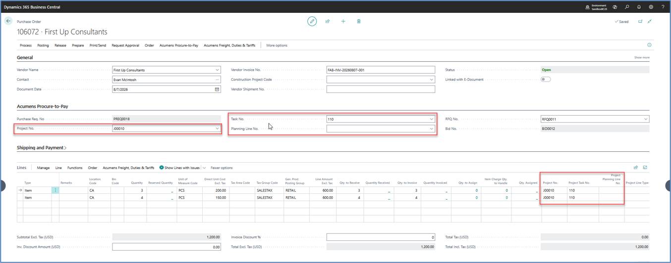 Purchase Requisitions in Microsoft Dynamics 365 Business Central