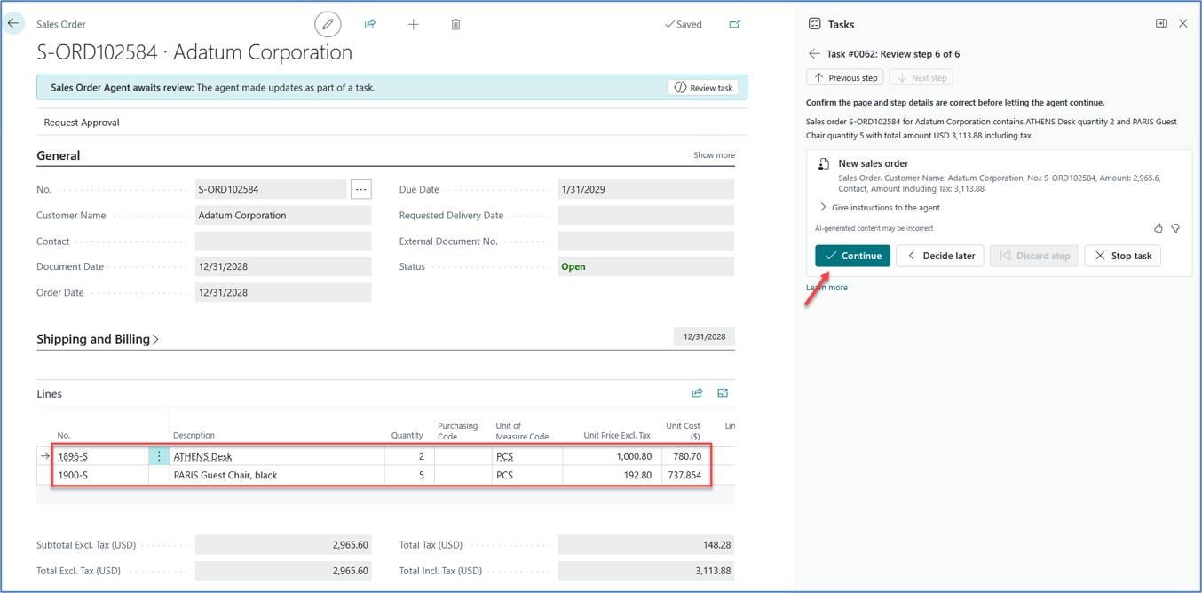 Sales Order Agent: Implementation Guide