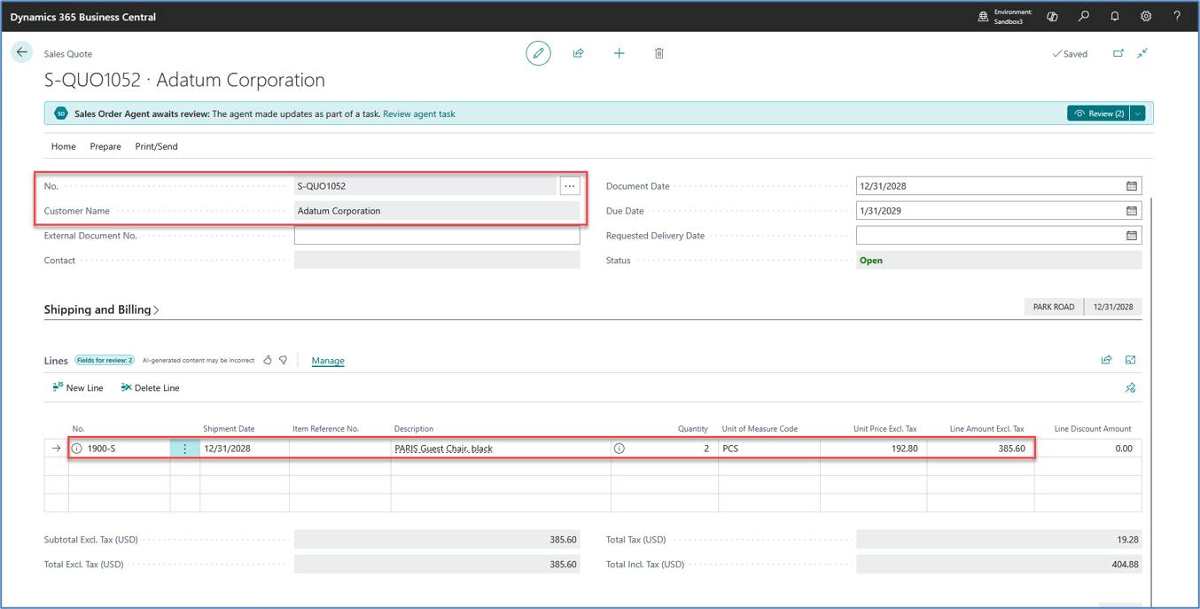Sales Order Agent: Implementation Guide