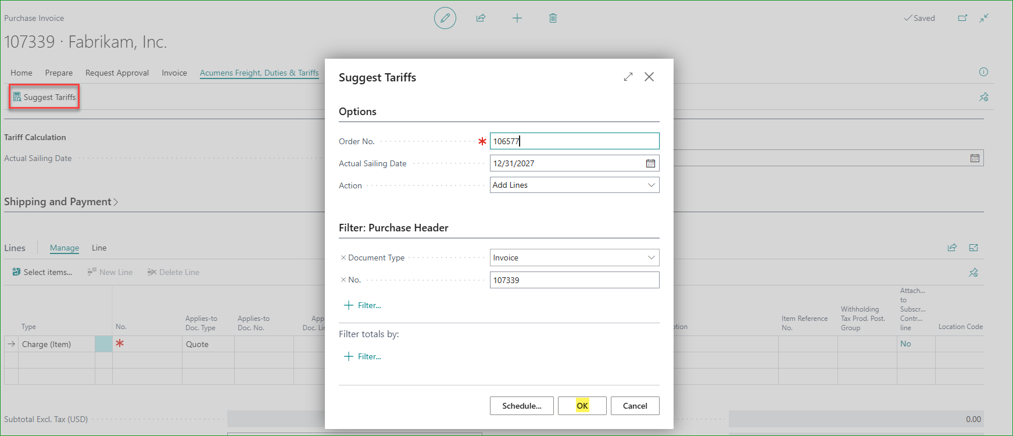 Simplifying Tariff and Item Charge Processing