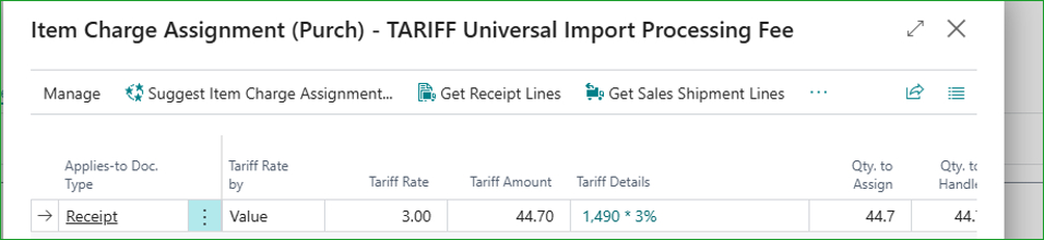 Simplifying Tariff and Item Charge Processing