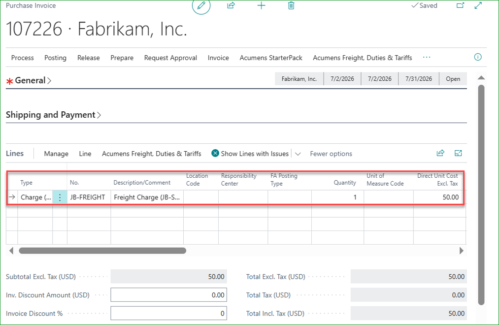 Simplifying Tariff and Item Charge Processing