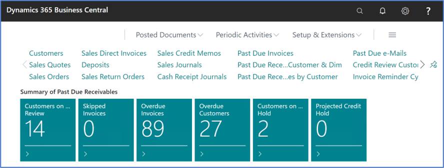 Acumens Receivables and Collections Management for Business Central