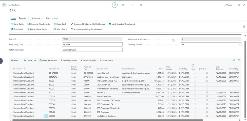 Acumens Receivables and Collections Management for Business Central