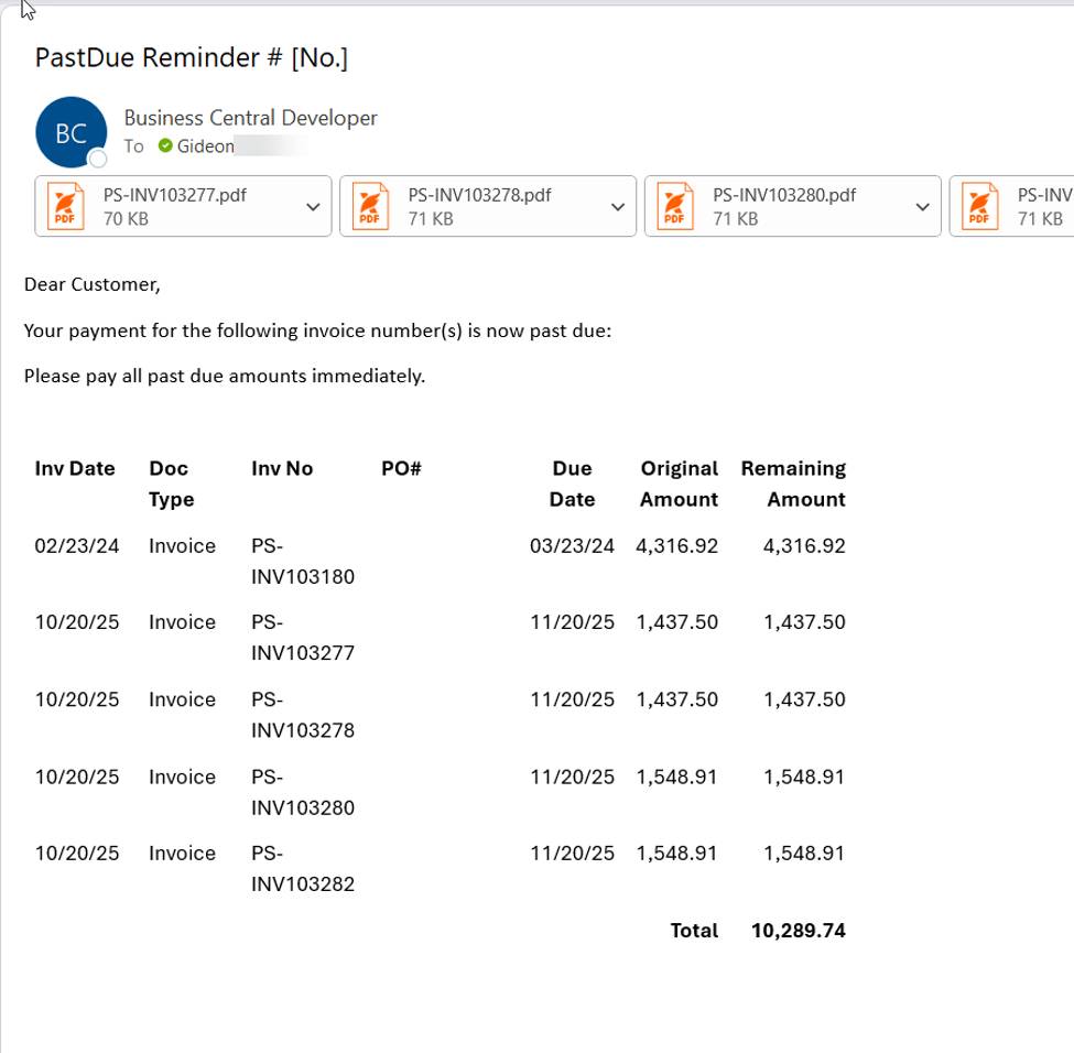 Acumens Receivables and Collections Management for Business Central