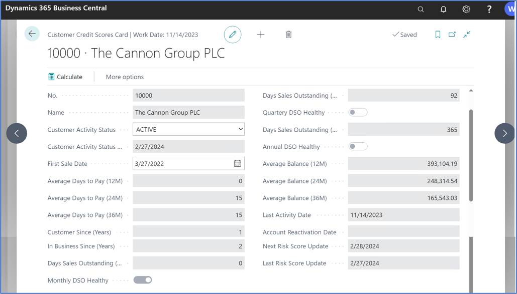 Acumens Receivables and Collections Management for Business Central
