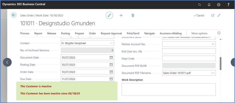 Acumens Receivables and Collections Management for Business Central