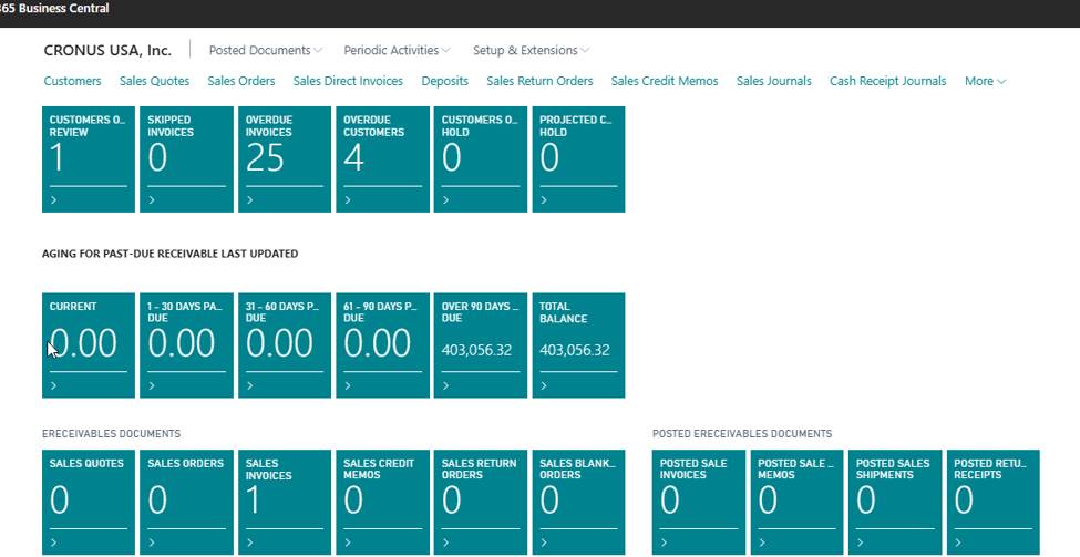 Acumens Receivables and Collections Management for Business Central