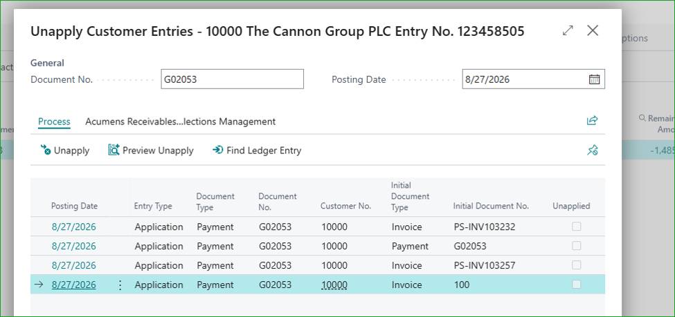 Acumens Receivables and Collections Management for Business Central