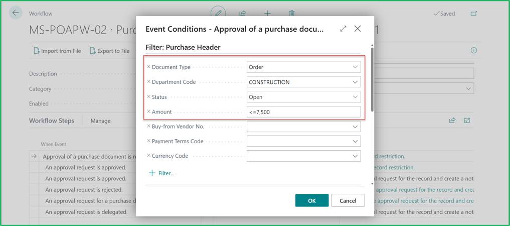 Acumens Document Approvals Management for Business Central