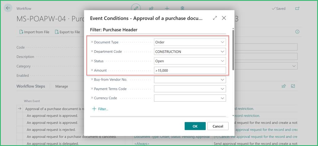 Acumens Document Approvals Management for Business Central