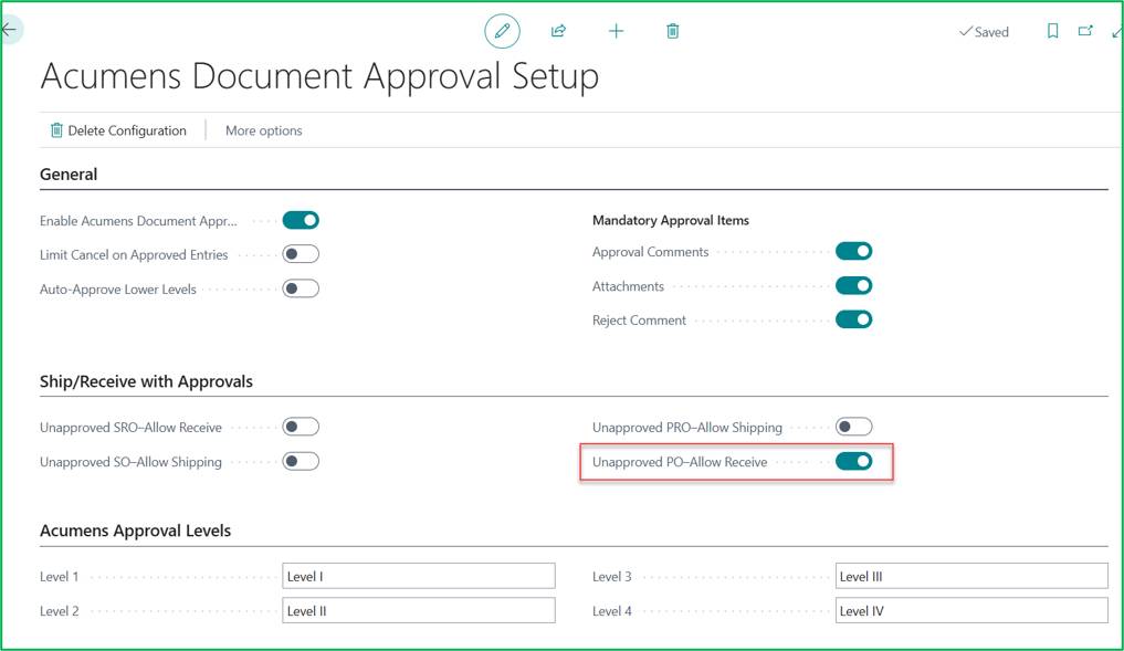 Acumens Document Approvals Management for Business Central