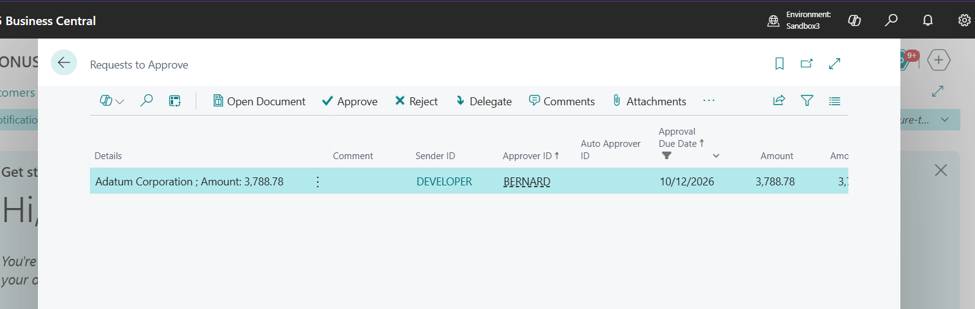 Acumens Document Approvals Management for Business Central