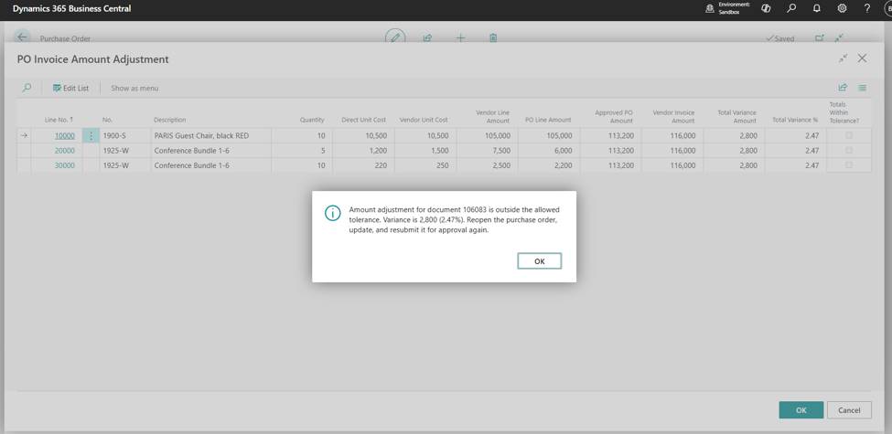 Acumens Document Approvals Management for Business Central