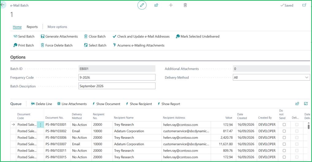 Email Automation in Dynamics 365 Business Central