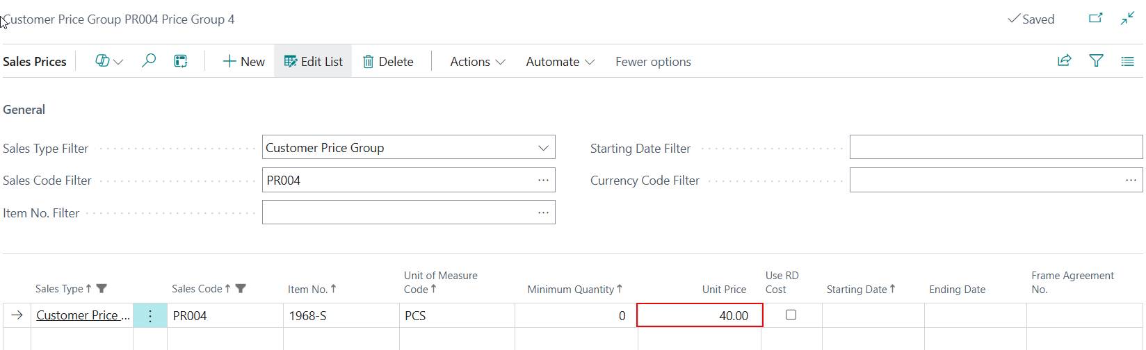 Extended Pricing for Business Central