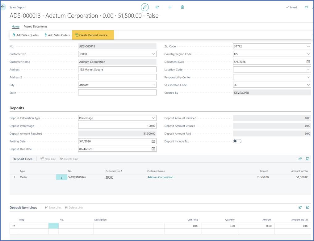 Optimizing Sales Order Prepayments in Business Central