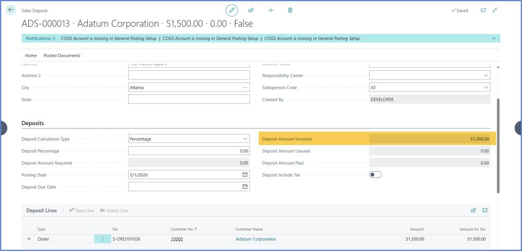 Optimizing Sales Order Prepayments in Business Central