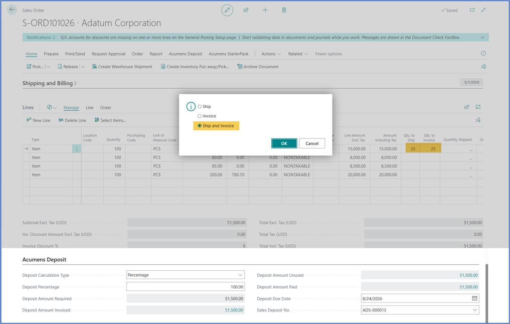 Optimizing Sales Order Prepayments in Business Central