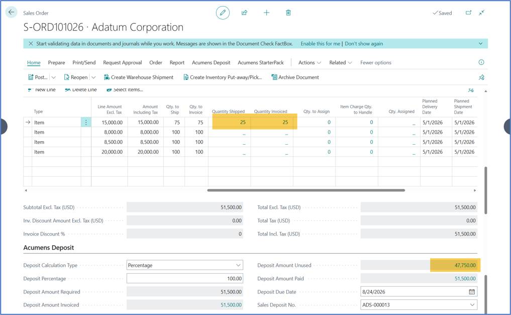 Optimizing Sales Order Prepayments in Business Central