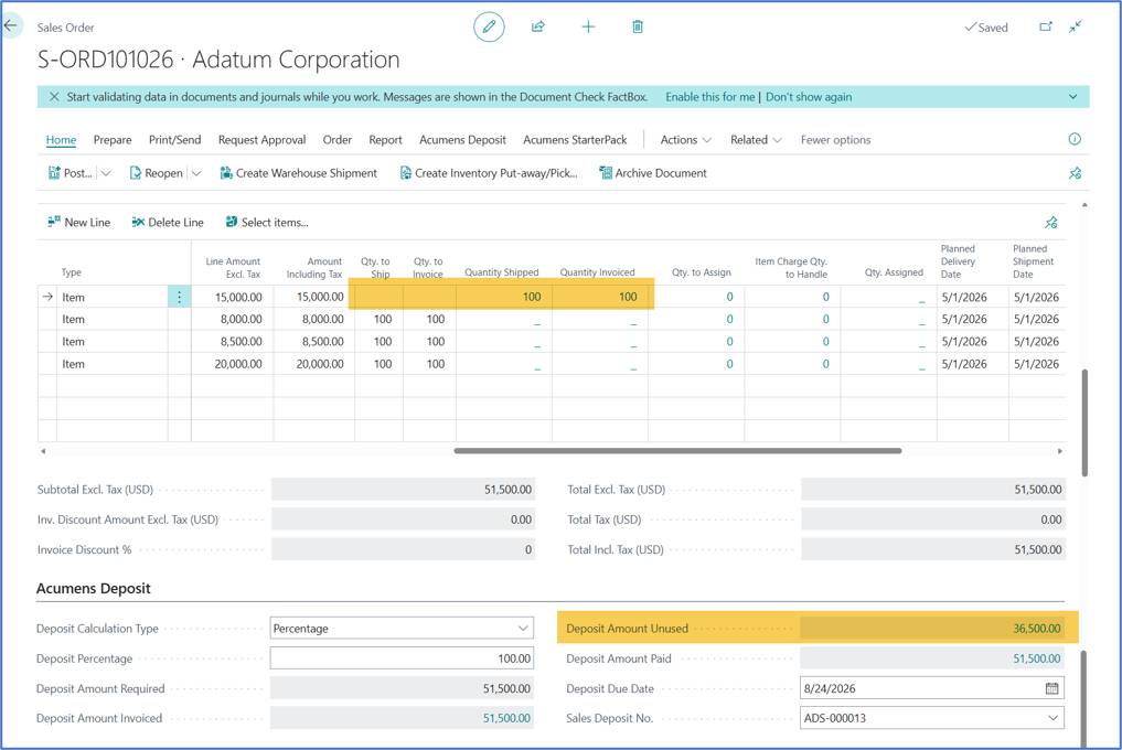 Optimizing Sales Order Prepayments in Business Central