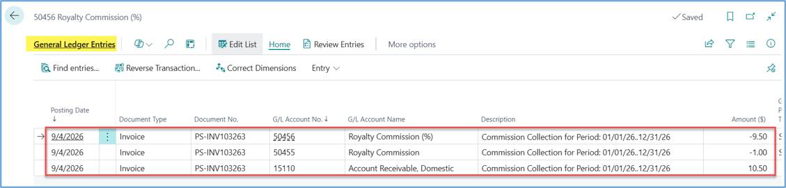 Royalty Collection in Business Central