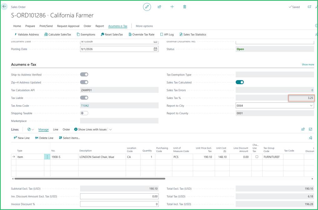 Acumens e-Tax for Business Central