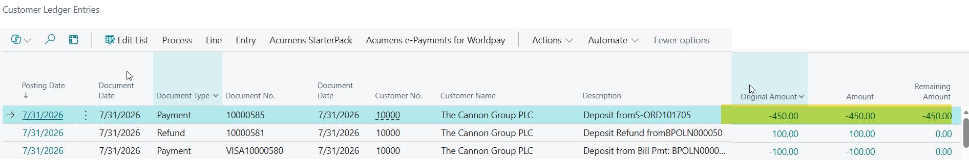 Acumens e-Payments for Worldpay