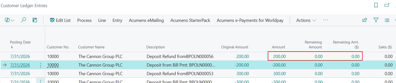 Acumens e-Payments for Worldpay