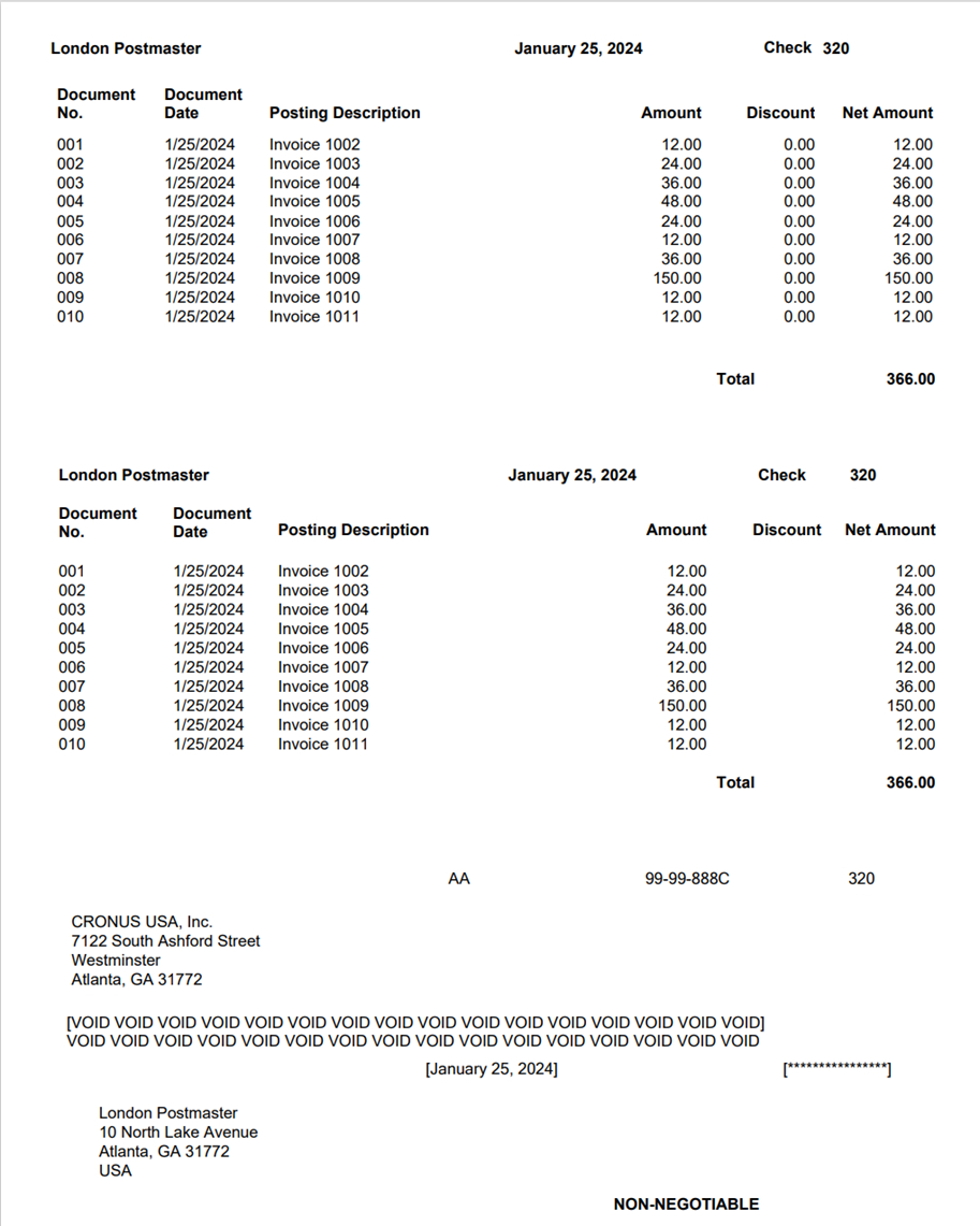 Cheque Printing
