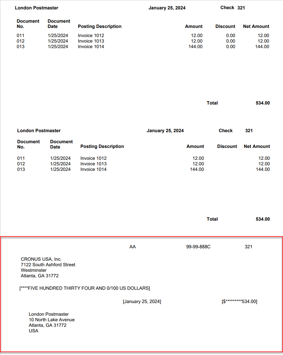 Cheque Printing