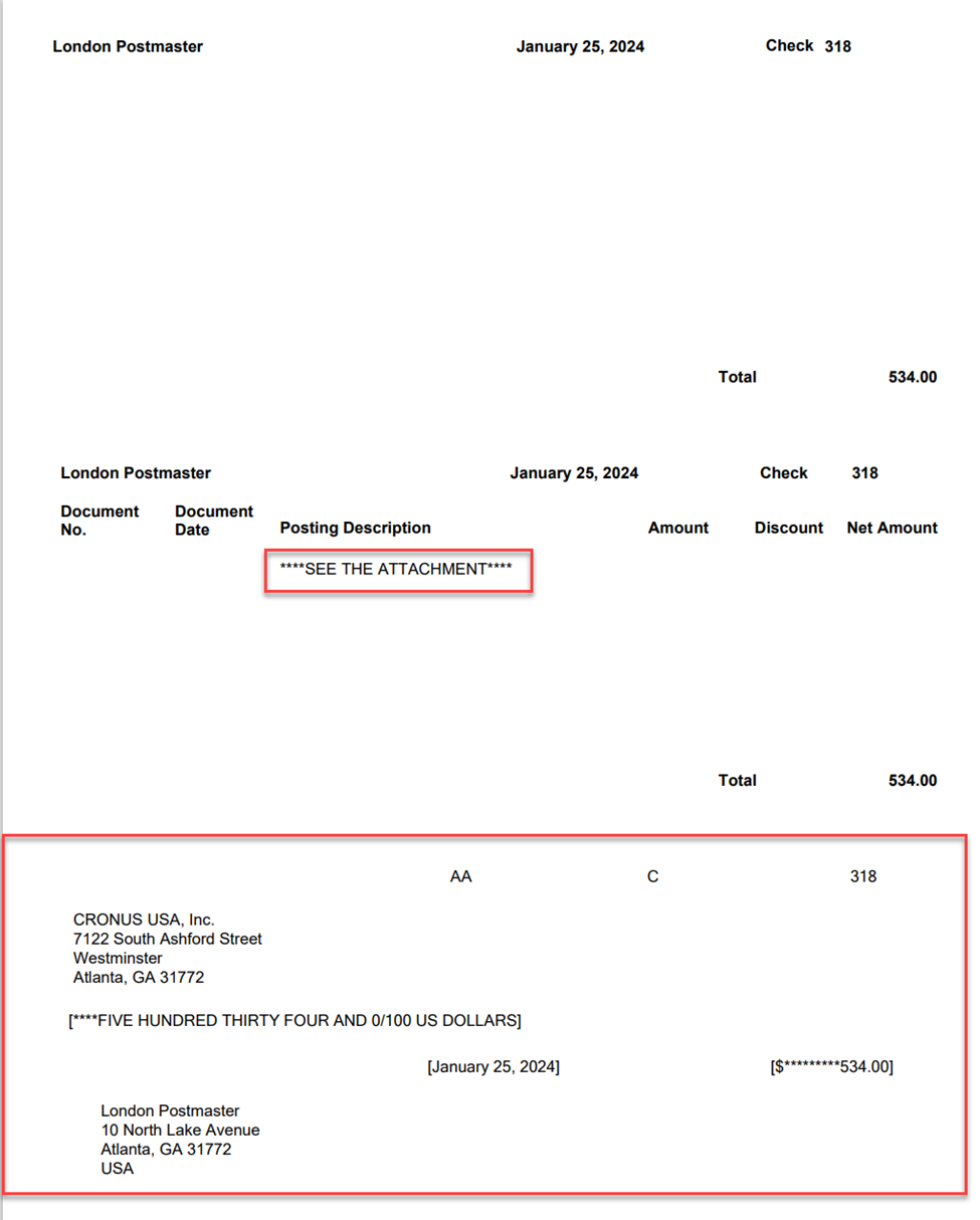 Cheque Printing