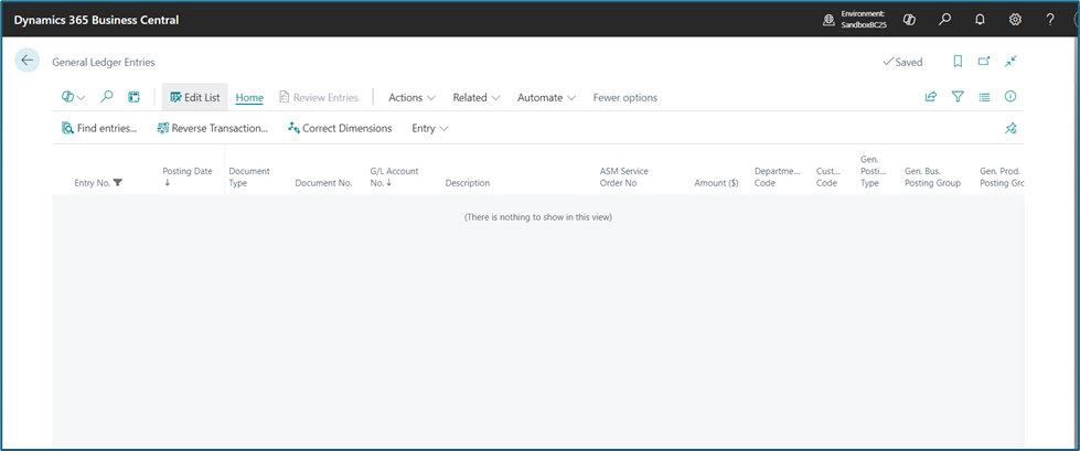 G/L Access Permissions