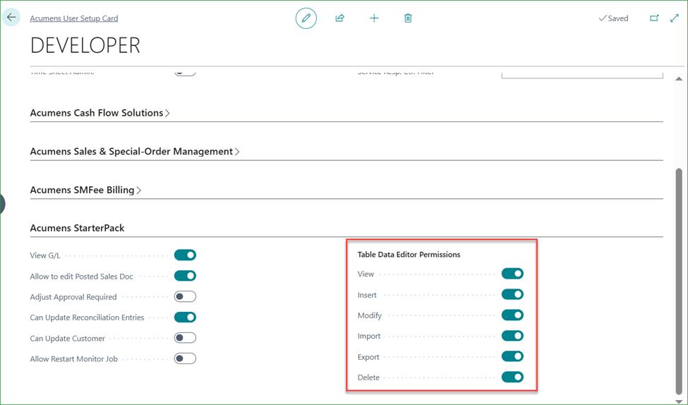 Table Data Editor
