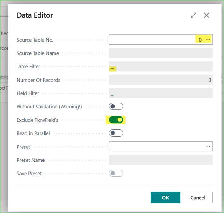 Table Data Editor