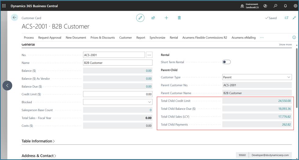 Parent–Child Customer Enhancements